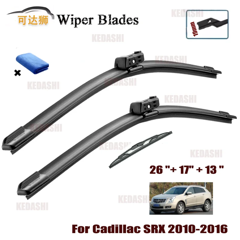 

Щетки стеклоочистителя для Cadillac SRX 2010, 2012, 2016 годов, передние и задние, с J-образным креплением, 26"+17"+13"