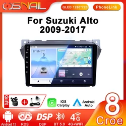 Car Radio For SUZUKI Alto Nissan Pixo 2009 - 2017 GPS Navigation Android 13 Auto Stereo Multimedia Player 2 DIN Audio Head Unit