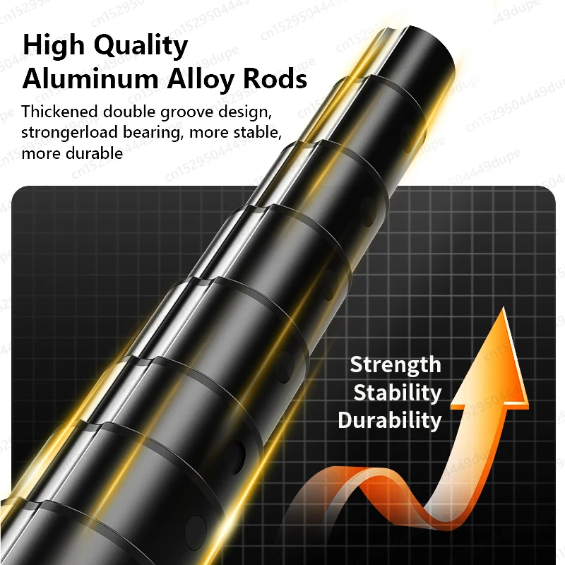 عصا سيلفي مع جهاز تحكم عن بعد بلوتوث لاسلكي، حامل ثلاثي للهاتف محمول من سبائك الألومنيوم مقاس 72 بوصة للهاتف المحمول iOS Android