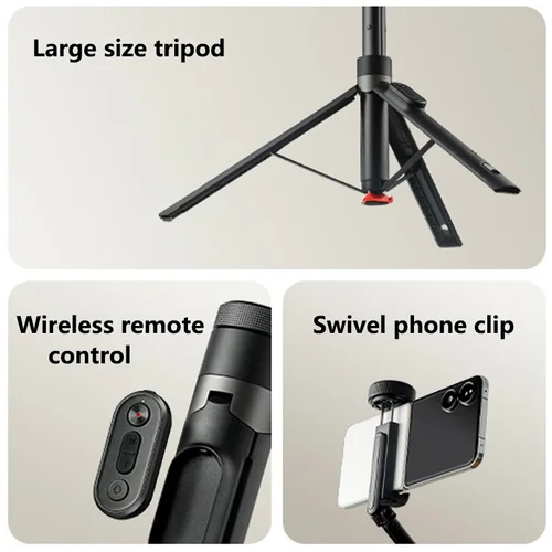Imagen 2 del producto Original nuevo Xiaomi Mijia Zoom tierra Selfie Stick Bluetooth Control remoto portátil multifuncional trípode