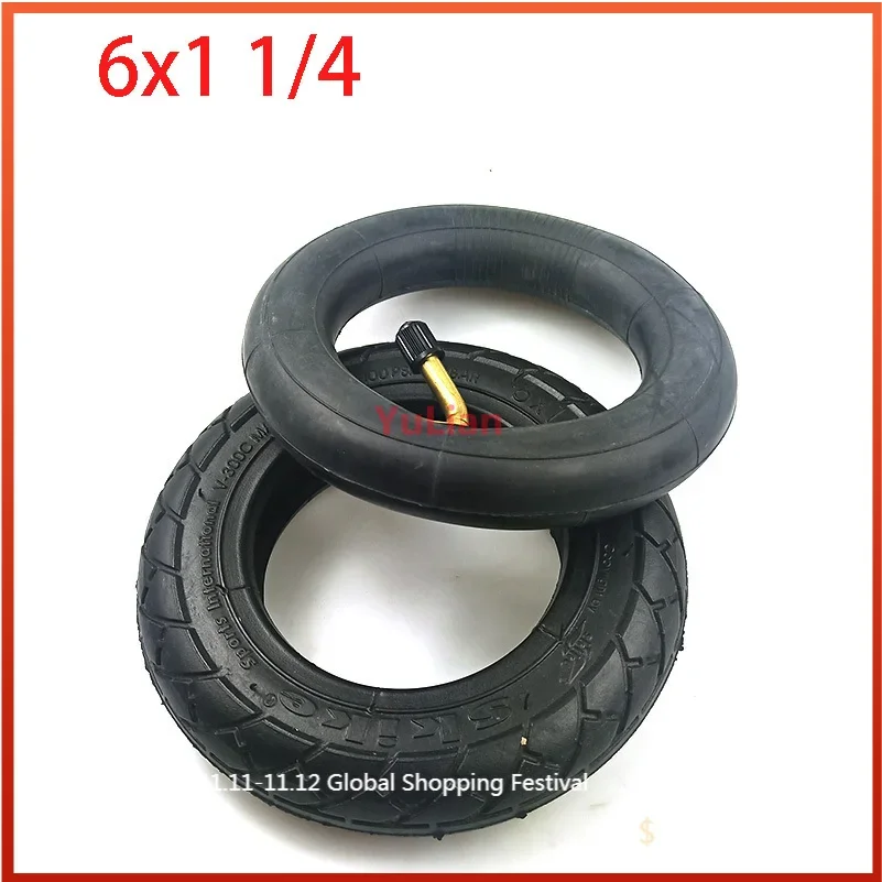 Tyre 6x1 1/4 Wheel Tires Inner Tube for Electric Scooter 6 Inch Pneumatic Mini Surfing Scooter Tire