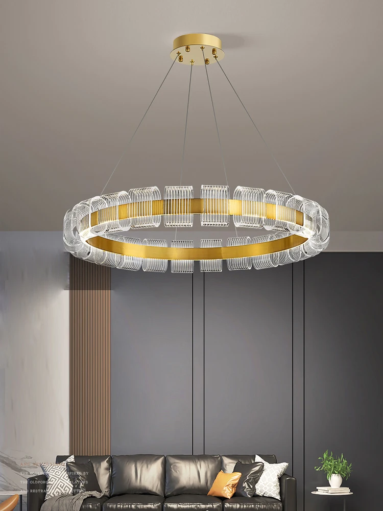

Nordic Living Room Pendant Light Simple Acrylic Dining Room Bedroom Pendant Light Modern Circular Indoor Led Lighting Fixtures