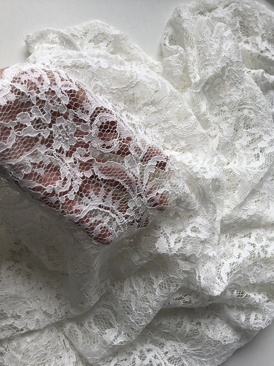 Lace Jacquard Midi Skirt 2024 New Sexy High Wait White Hollow Out Transparent Long Skirt Women Summer Elegant Fashion Faldas
