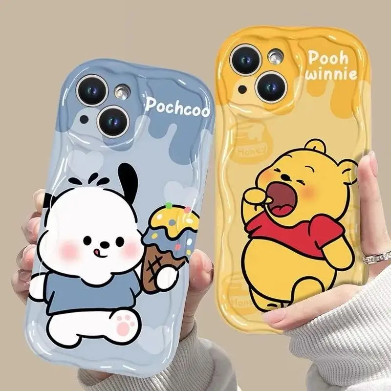 Cute Winnie Pooh Pochacco Case For OPPO Reno 12 Pro 11F A60 A79 A78 A58 A54 A94 A16 A36 A3S A5S A7 A5 A9 2020 Cover Soft Funda