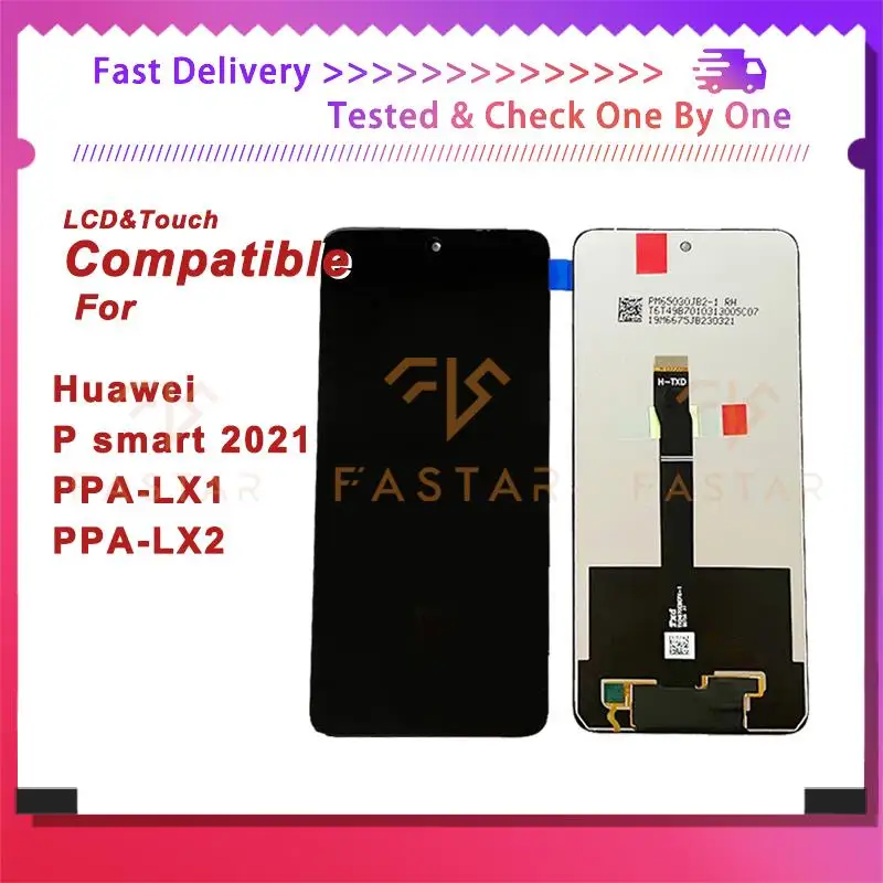 

6.67"Tested For Huawei P smart 2021 lcd PPA LX1 LX2 LCD Display Digitizer Assembly Replacement Screen Psmart 2021 PPA LX2 lcd