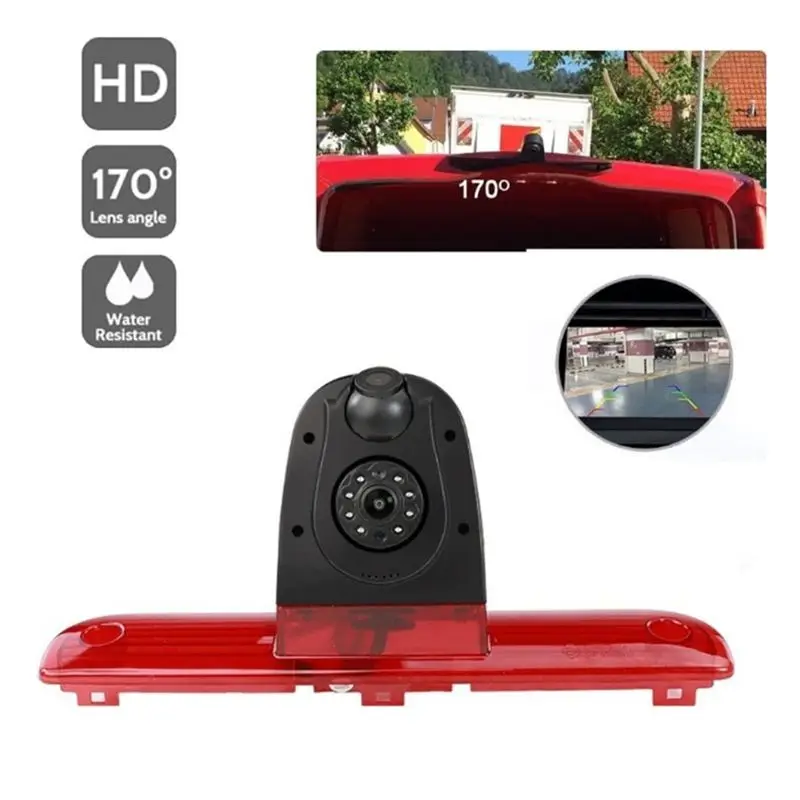 A76E-Car Reverse Camera Dual Lens 3rd Brake Light for Fiat Ducato Citroen Jumper  Boxer
