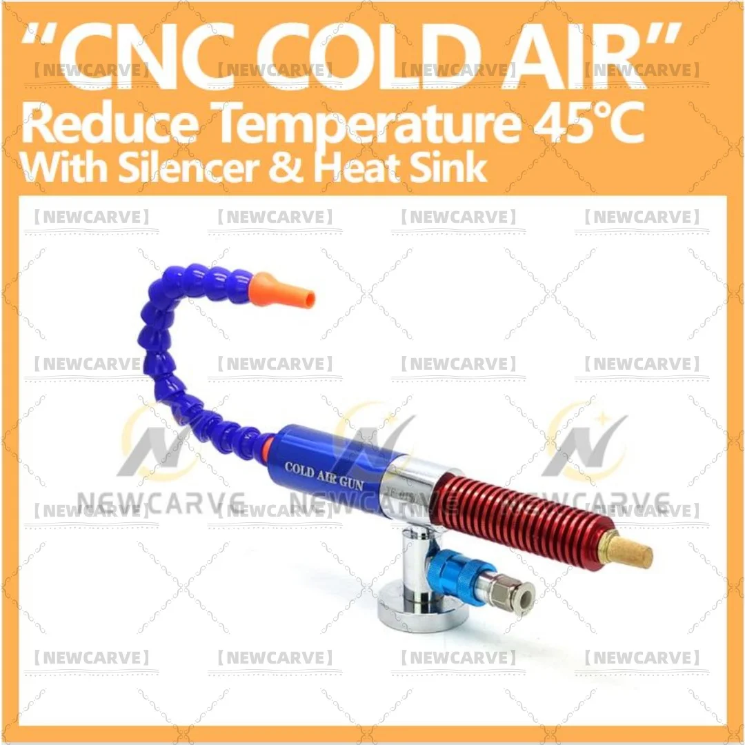 Adjustable Cooling Sprayer Cold Air Gun Aluminium Alloy Vortex Tube For Lathe Milling Cutting Air Cooling NEWCARVE