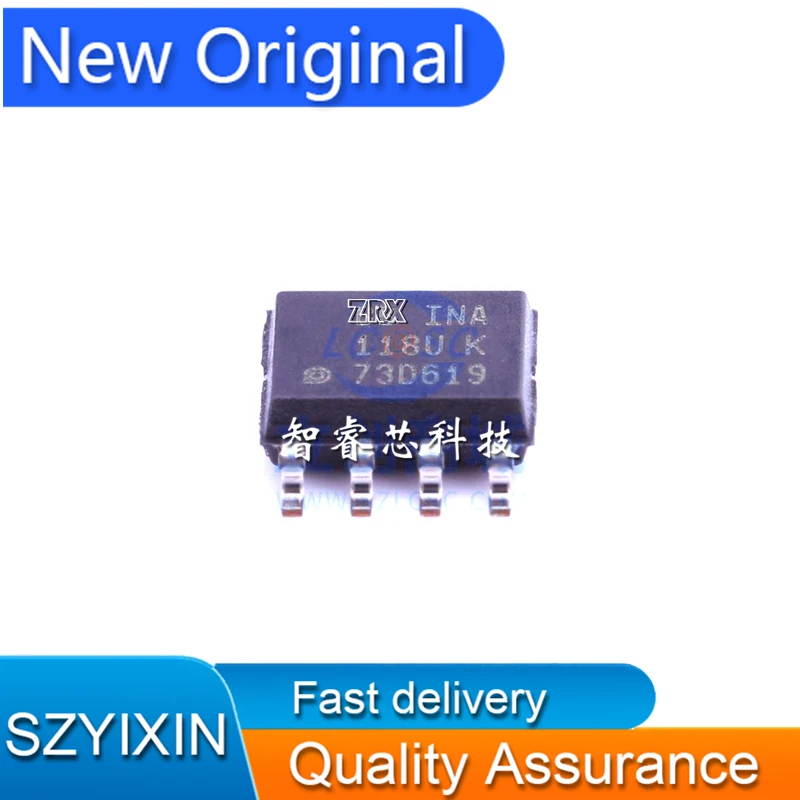 5Pcs/Lot New Original INA118U INA118 SOP-8 Instrumentation Amplifier Chip