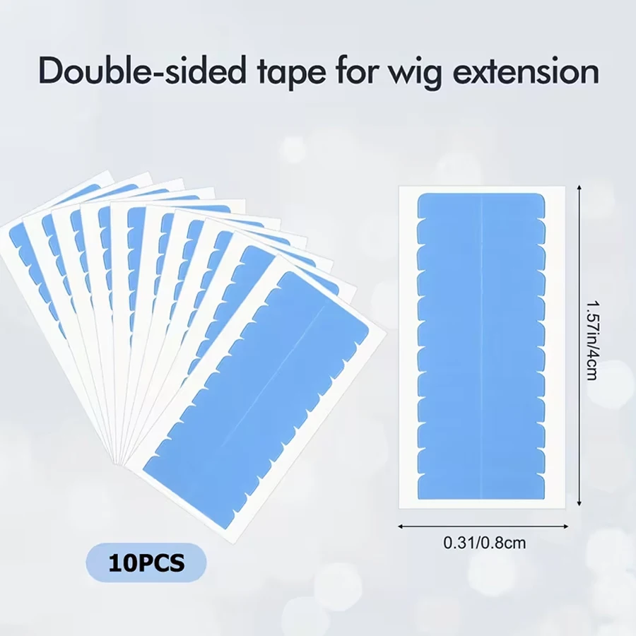 120/240/480pcs Blue Double-Sided Hair Tape Strips, Invisible Waterproof and Sweat-Resistant with No Residue image 3