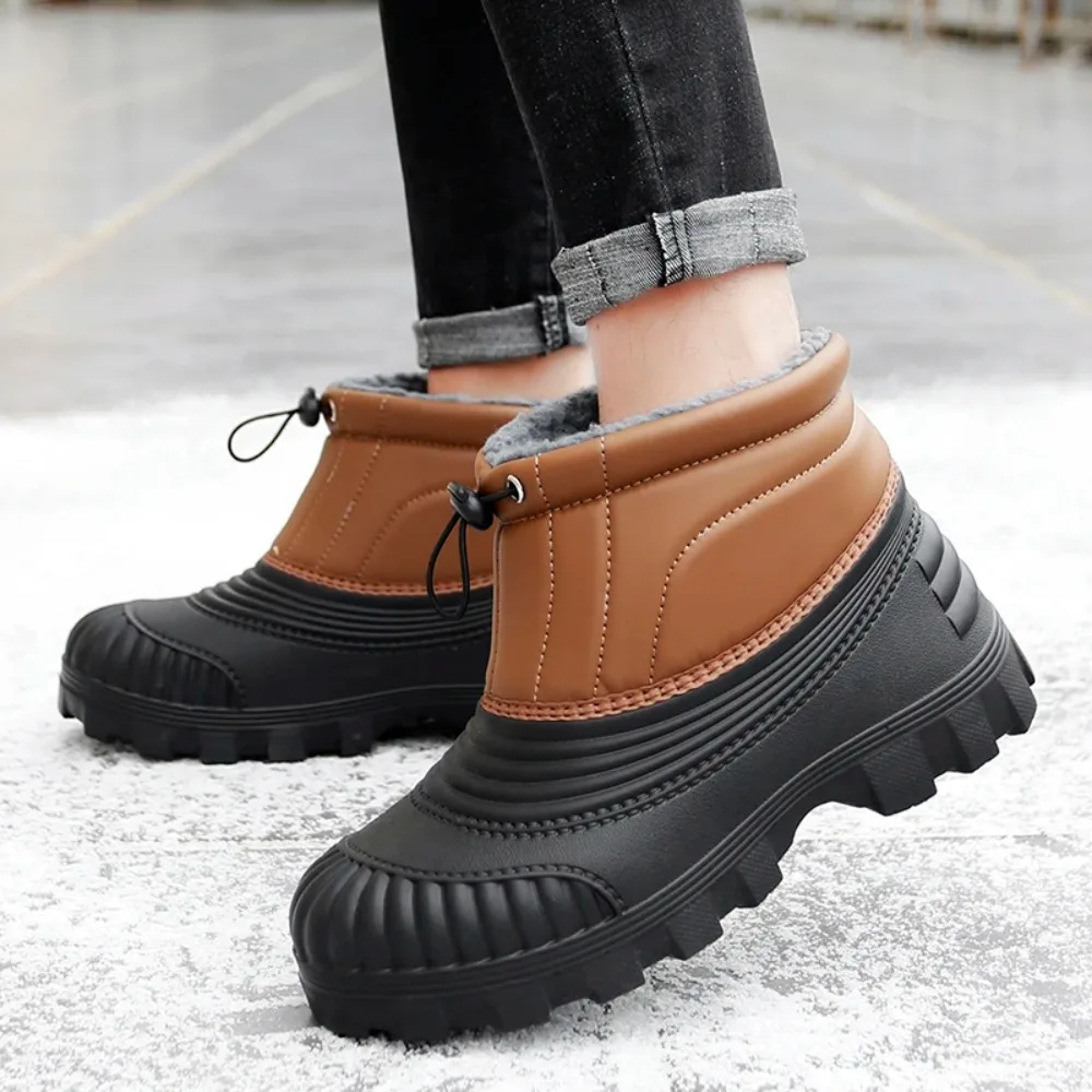 

Новая модель, зимние непромокаемые зимние ботинки на толстой подошве, морозостойкие уличные теплые ботинки, парная плюшевая обувь, мужская обувь большого размера