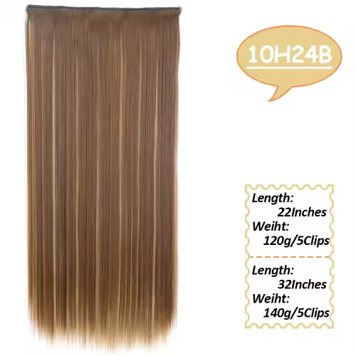 NICESY Synthetic Long Wavy 5 Clips Hair Extensions 22Inch/32Inch Clip On Hair Extensions High Tempreture Fake For Women - Image 12