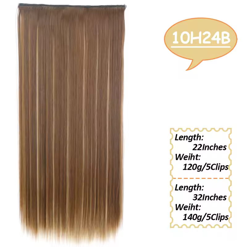 NICESY Synthetic Long Wavy 5 Clips Hair Extensions 22Inch/32Inch Clip On Hair Extensions High Tempreture Fake For Women - Image 12