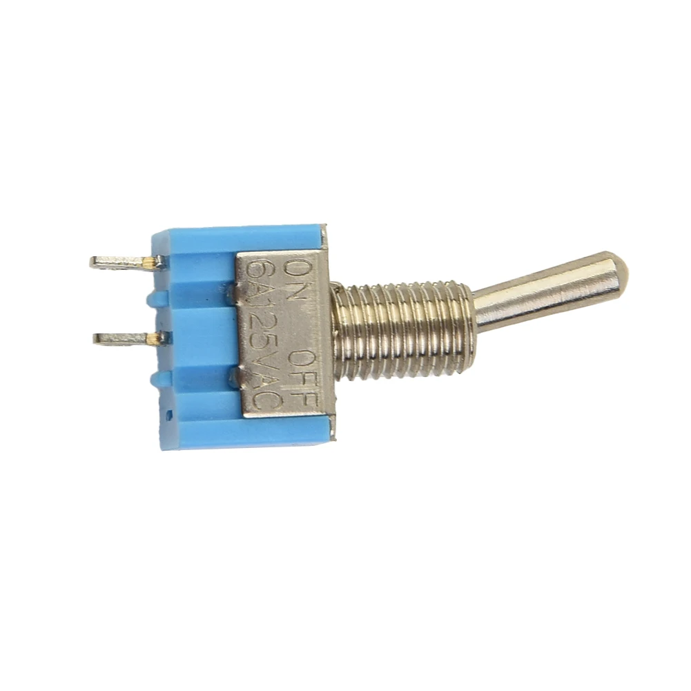 10Pcs MTS-101 2 Pin SPST ON-OFF 2 Position On-Off 6A 250V AC Miniature Toggle Switches Kit 3A 250V AC -20-50 Degree Celsius