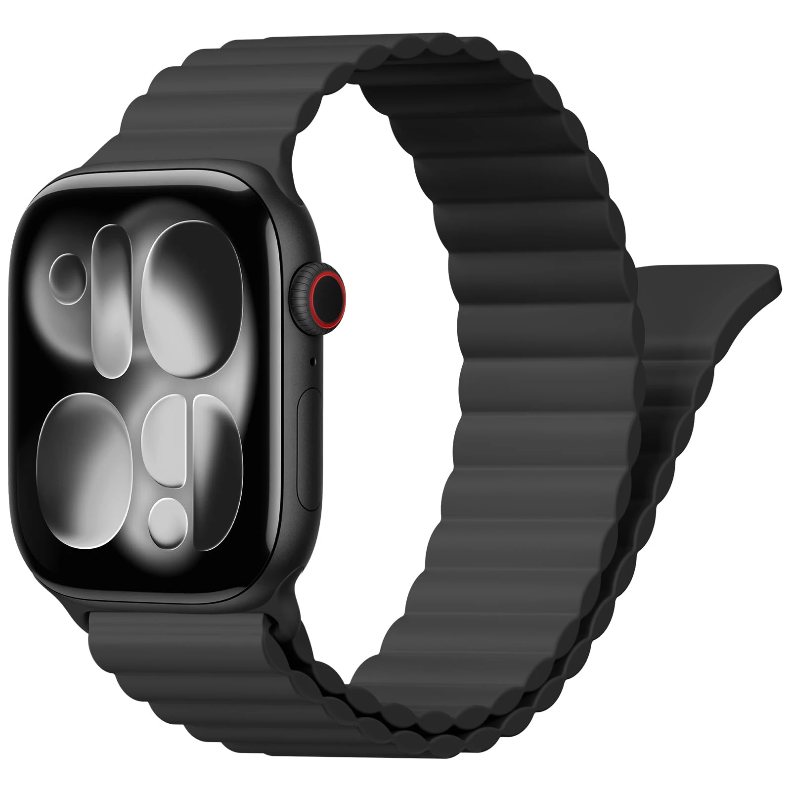 Magnetisches Armband für Apple Watch 44mm 40mm 46mm 42mm 45mm 41mm 49mm Armbänder Zubehör Silikon-Schlaufenband Armband Correa iWatch Ultra 3 2 Series 11 SE 10 9 8 7 6 5 4