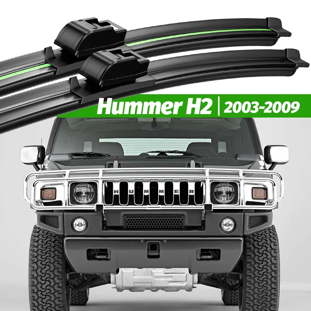 For Hummer Hummer H2 2003-2009 2pcs Front Windshield Wiper Blades 2004 2005 2006 2007 2008 Windscreen Window Accessories