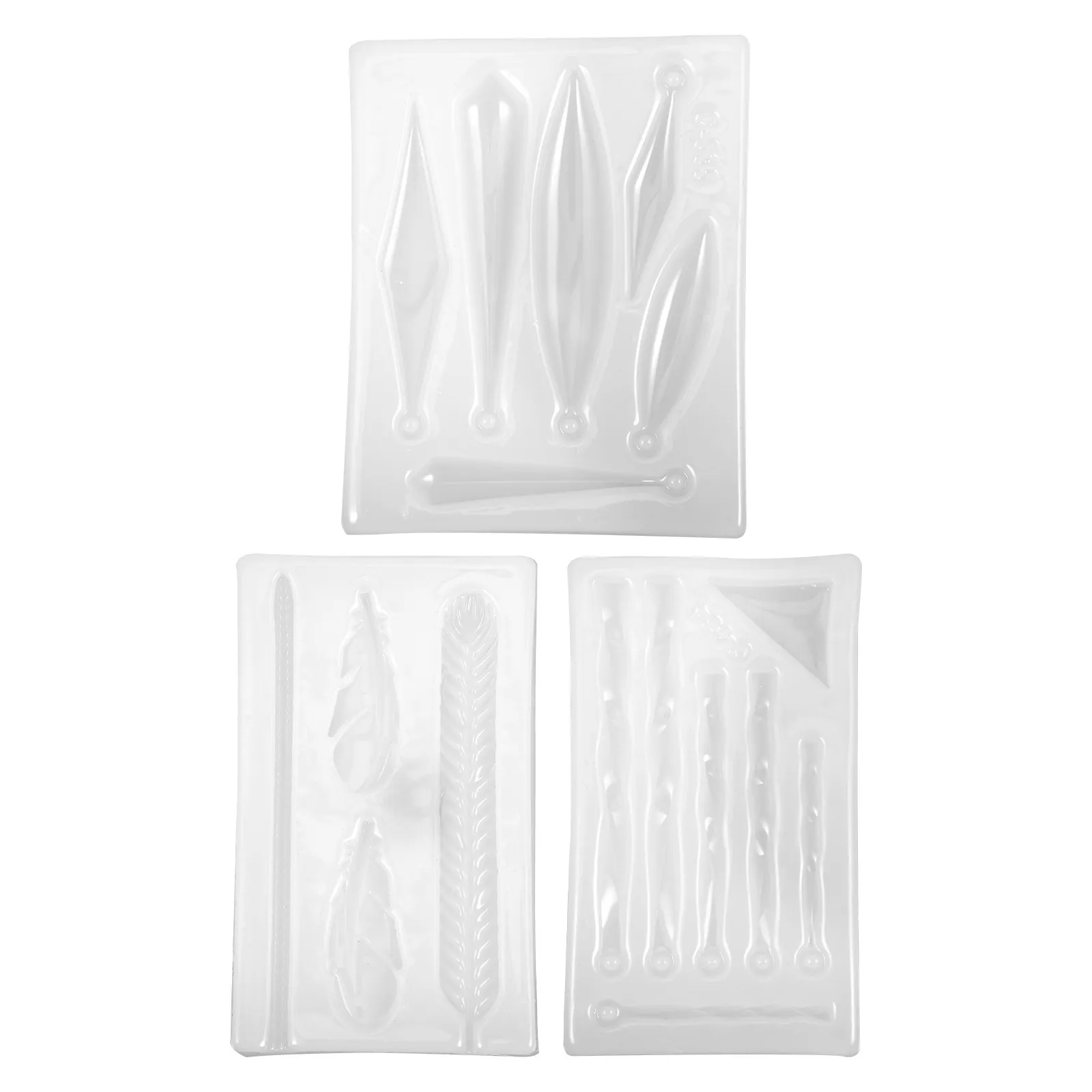 

Набор из 3 силиконовых форм для изготовления украшений своими руками: для серег, подвесок, литья из смолы и эпоксидных изделий