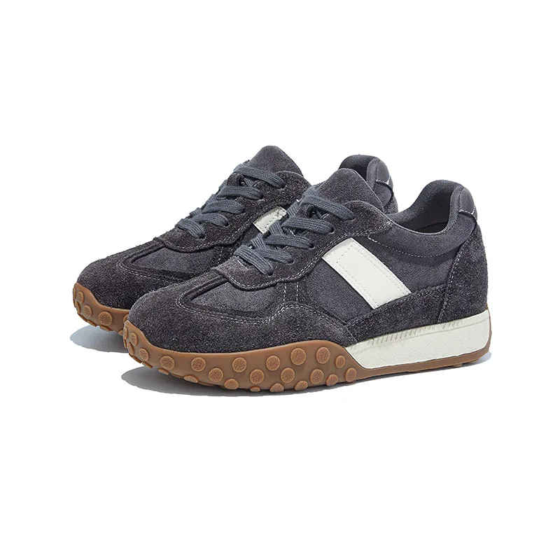 

AIYUQI 2025 women's sneakers shoes Non-slip leather Dexun women shoes Large spring and autumn lace-up female shoes