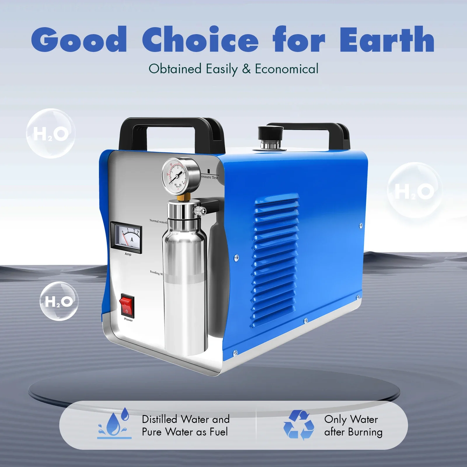 220V Hydrogen Oxygen Flame Polisher, H160/H180 75L/H/95L/H Acrylic Polishing Machine HHO Generator Water Welder with Flame Gun