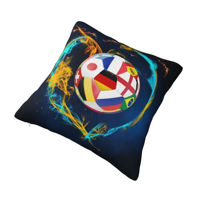 Custom Soccer Balls Lover Football Modern Throw Pillow Covers Sports Gift Car Cushion