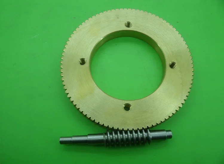 

1M mold stainless steel worm tin bronze worm gear wear resistance 1:90 reduction ratio large reduction ratio gear processing