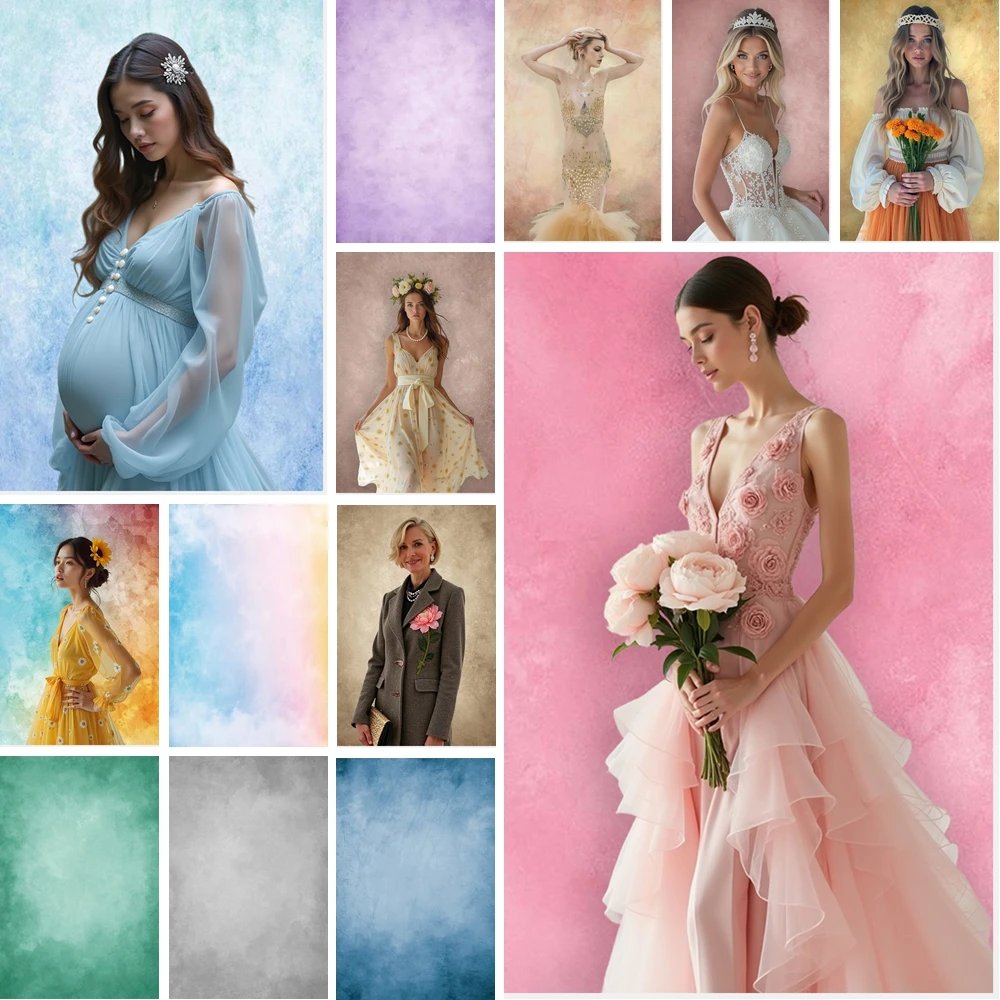 

MOON.QG Light Gradient Abstract Solid Background Photography Props Birthday Bridal Shower Portrait Party Decor Backdrop Photo