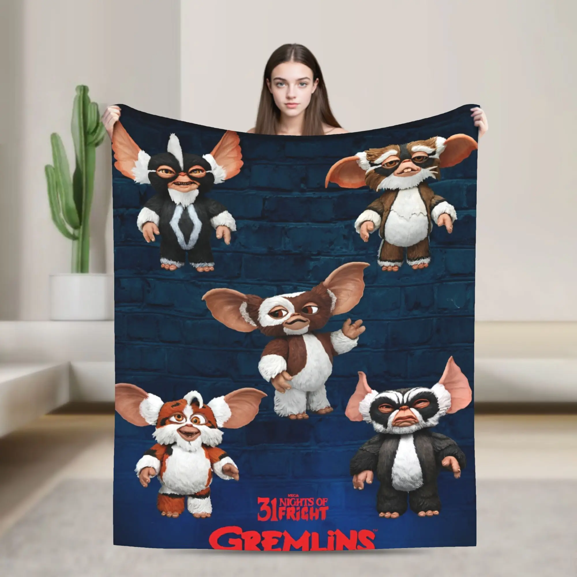 Gizmo Mogwai الوحش Gremlins بطانية أفخم رمي بطانية لغرفة المعيشة ديكور الفانيلا المفرش غطاء السرير #1