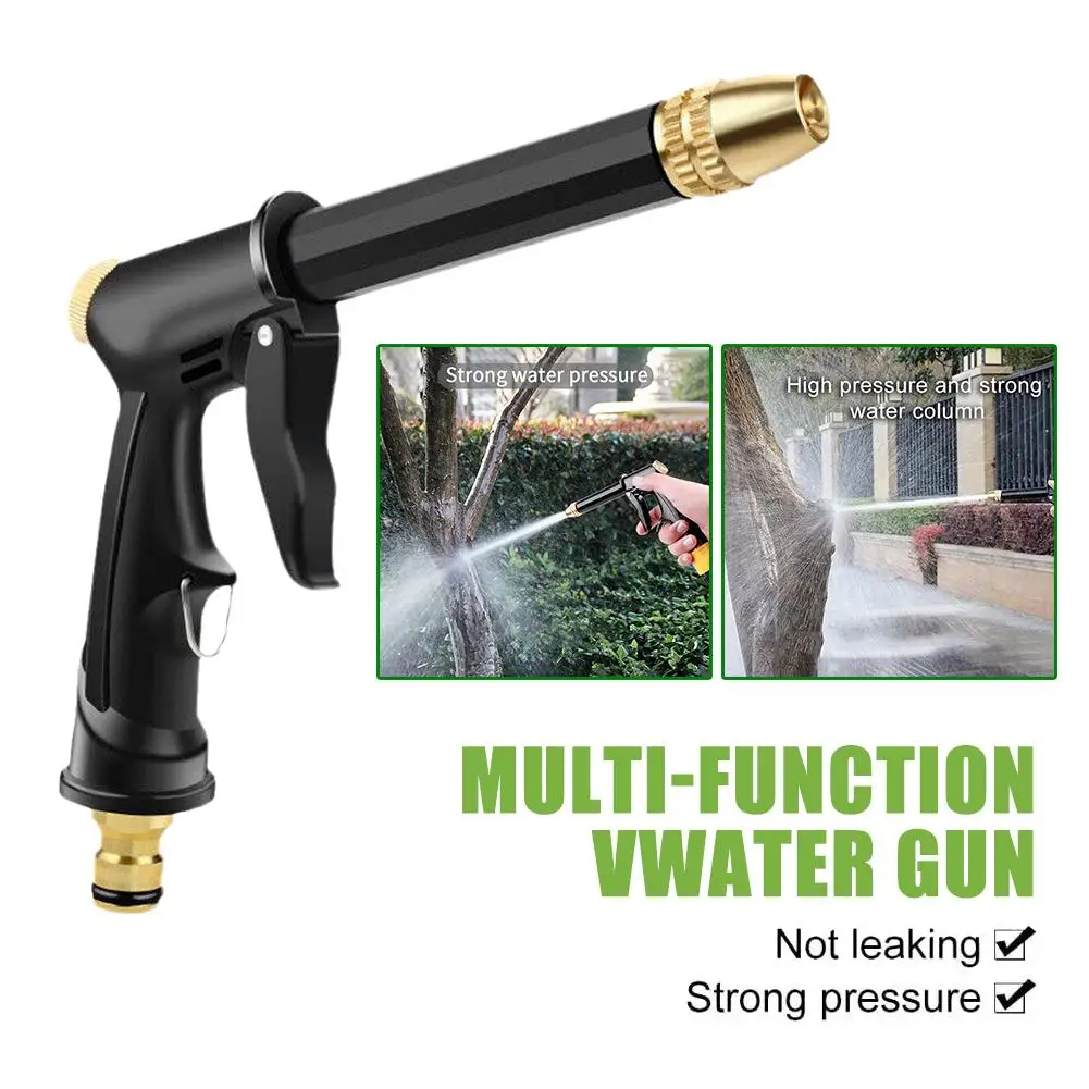 

High Pressure Water Spray Gun Metal Brass Nozzle Garden Pipe gun Hose Car G1O6 Multi-function water Wash , Lawn A2S6