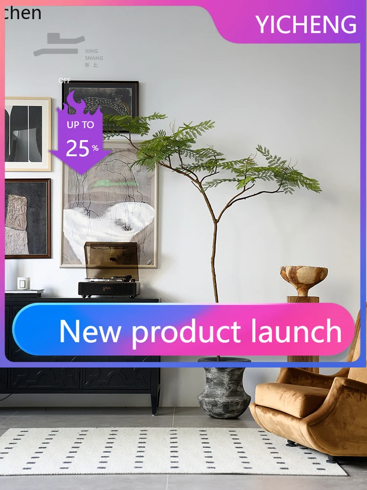 

LYY High Simulation Green Plant Blue Camellia Zen Landscape Decoration Ornament