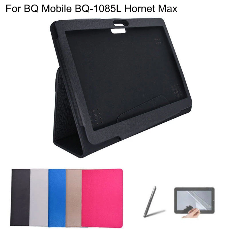 

Для BQ Mobile BQ-1085L Hornet Max 10,1 дюймов чехол для планшета из искусственной кожи защитный чехол-подставка + стилус + защита для экрана
