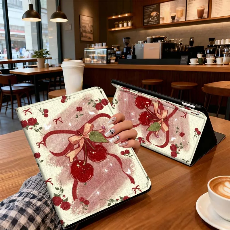

Cherry Bow Creative Pattern For Xiaomi Mi Redmi Poco Pad 2 4 5 7S 6S 6 7 8 Max Plus Ultra SE Pro K 2025 Tablet Case