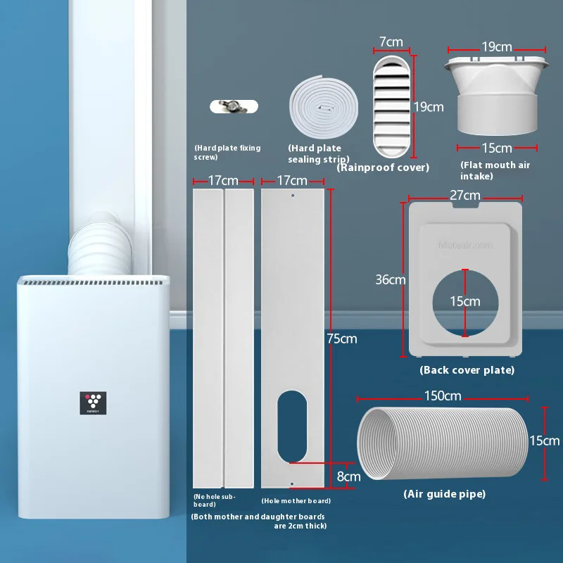 Home Use Fresh Air System No Hole Drilling Fresh Air Machine Ventilation Formaldehyde Removal Haze Purifier Easy Installation