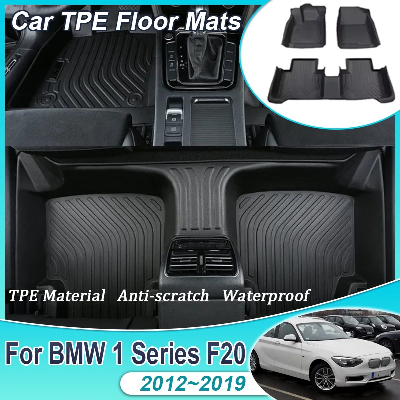 

TPE Material Car Floor Mats For BMW 1 Series F20 118i 120i M140i M135i 120d 2012~2019 Footpad Cover Carpet Pad Foot Pad non-slip