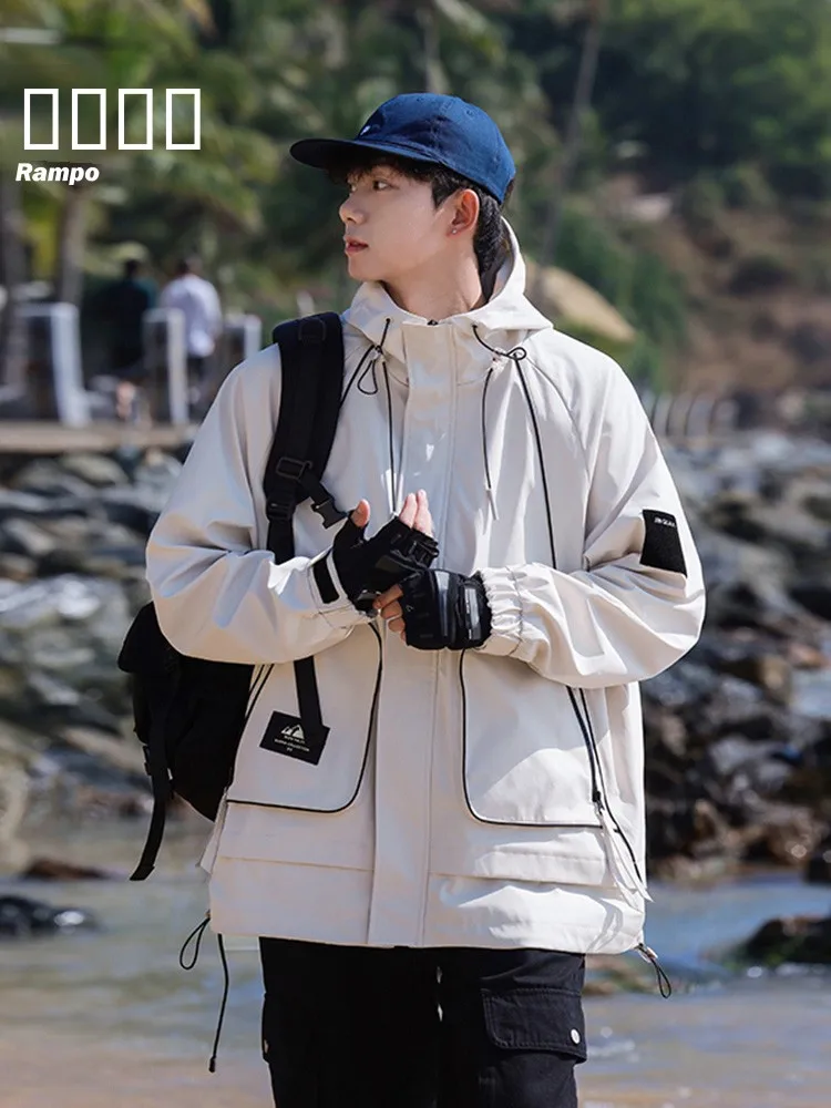 

Мужская куртка American Sle для активного отдыха, осенняя новинка, модный бренд, ветрозащитная, водонепроницаемая, для альпинизма, мужская куртка-пальто