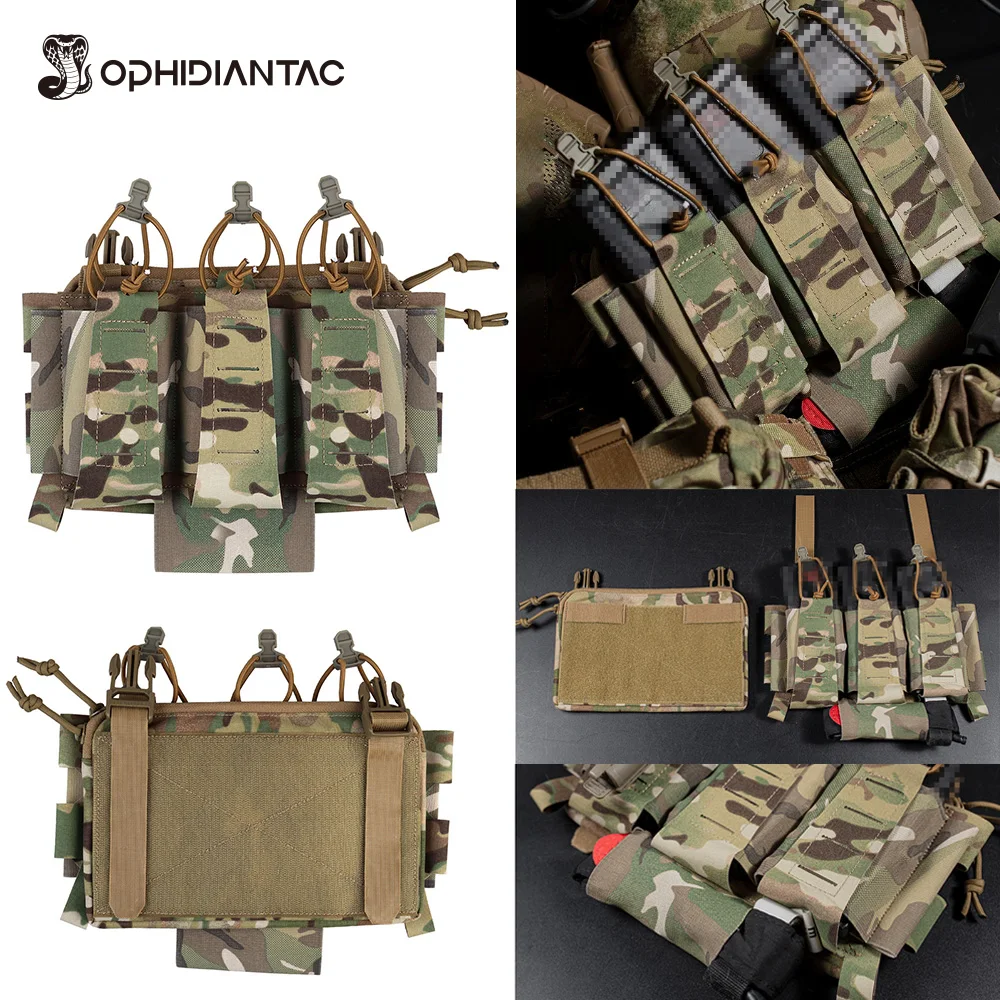 OPHIDIANTAC Elastic 5.56mm triple function pack Double detachable carry tourniquet vest accessory pack bracket panel MOLLE hunt