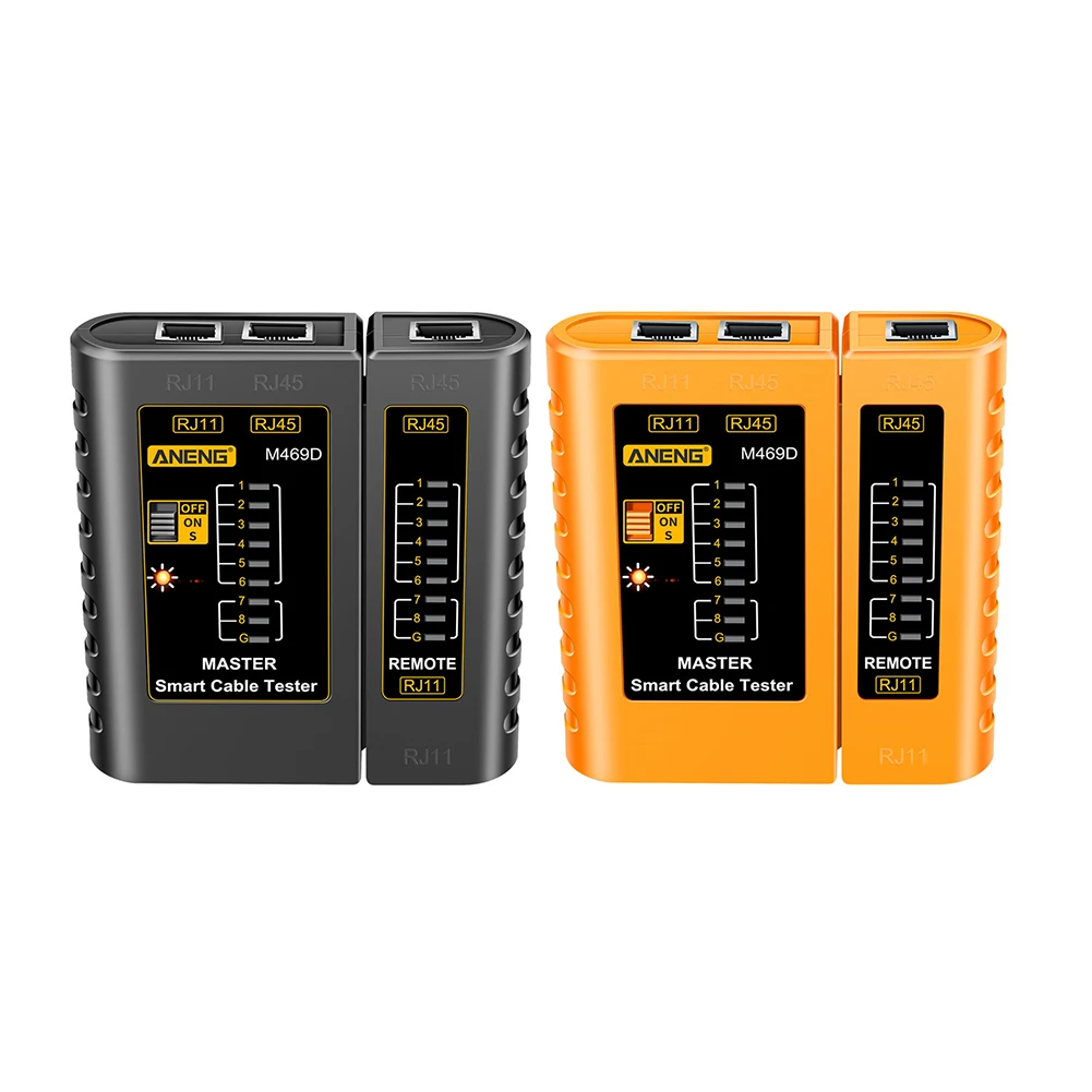 ANENG M469D RJ45 Cable lan tester Network Cable Tester RJ45 RJ11 RJ12 CAT5 UTP LAN Cable Tester Networking Network Repair Tool