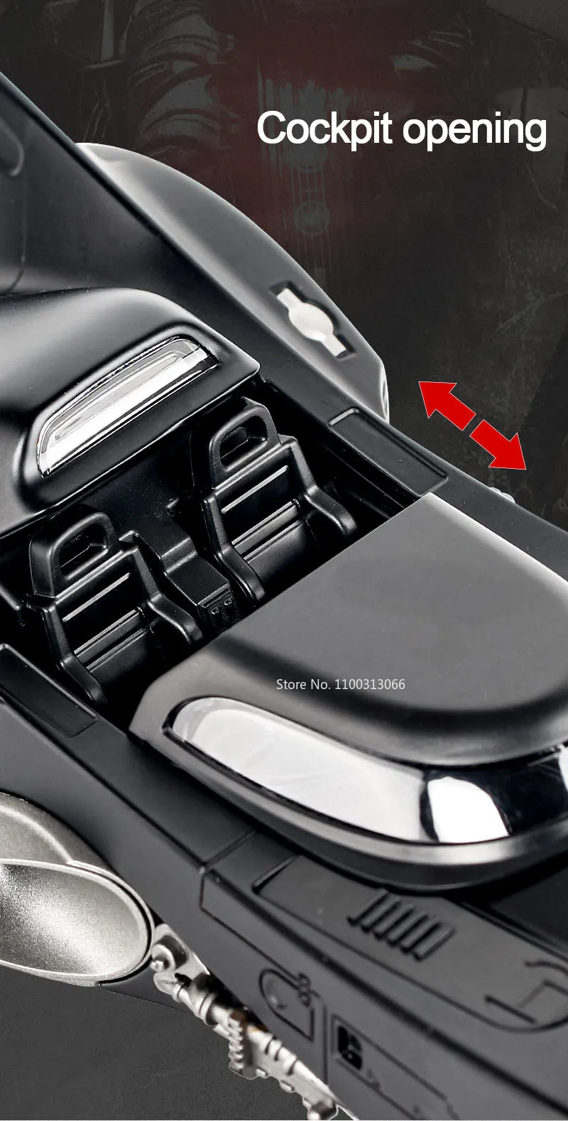 1/24 1989 Batmobile Alloy Car Model Simulation Metal Diecast Toys Vehicle Model with Light Sound Super Sport Car for Boys Gifts