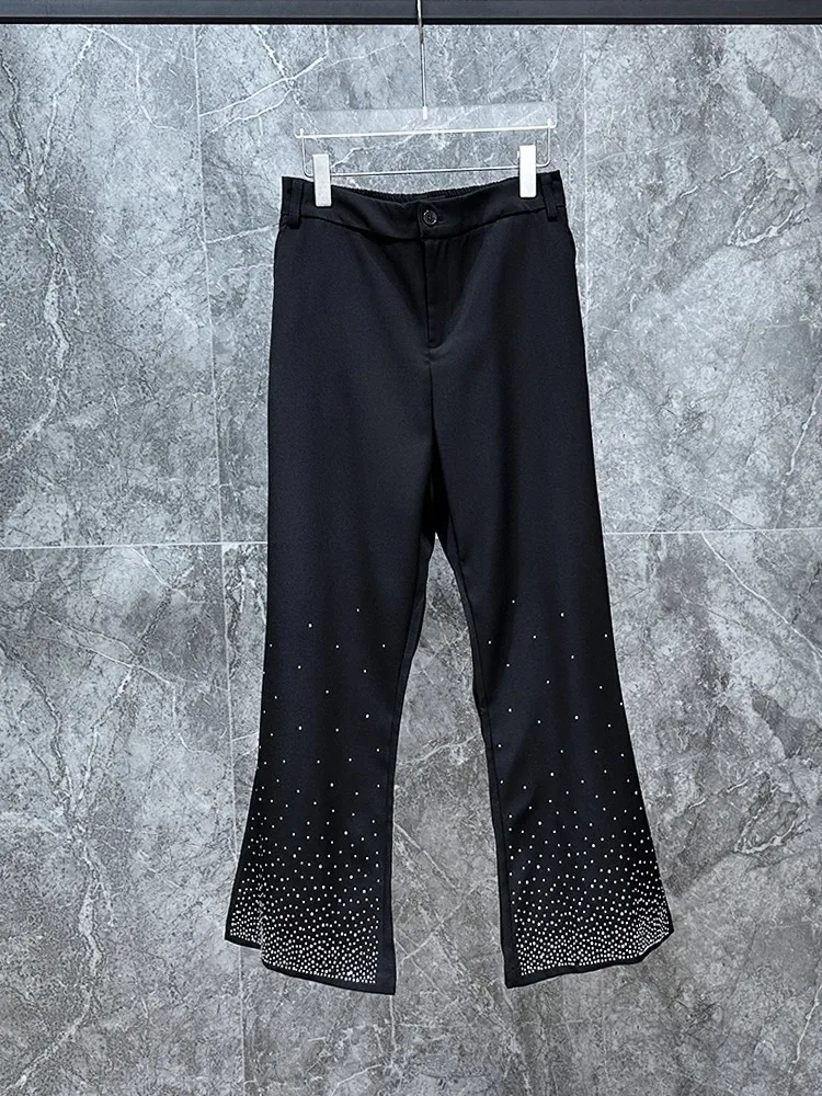 

Owen Seak Мужские брюки-клеш Спортивные штаны-карго Повседневные осенние черные дизайнерские роскошные длинные брюки