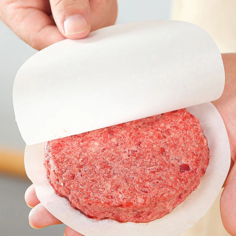 100Pc BBQ Hamburger Patty Paper - 10/11.4/15.3cm Wax Papers to Separate Frozen Pressed Patties - for Burger Patty Paper