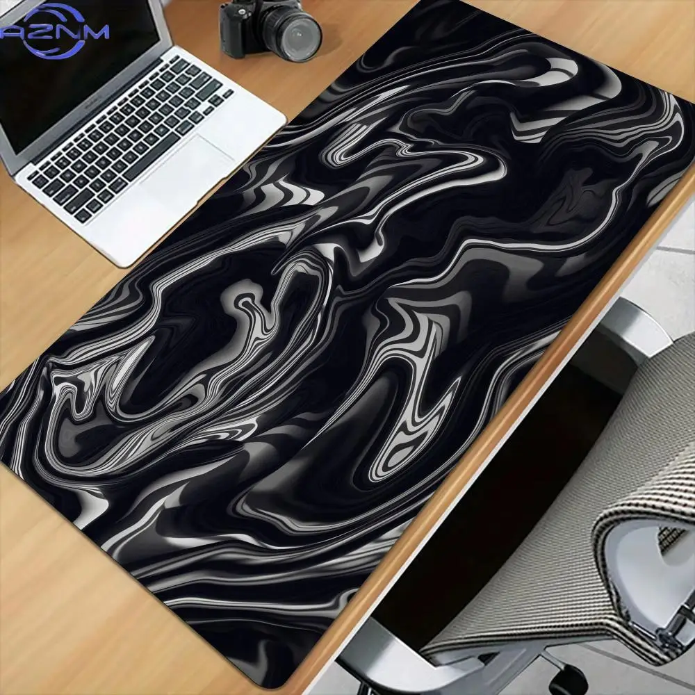 Artistic Vortex Pattern Large Mouse Pad Desk Mat Stitched Edge Non-Slip Keyboard Gaming Pad Office Rug Mouse Carpet Extended Pad