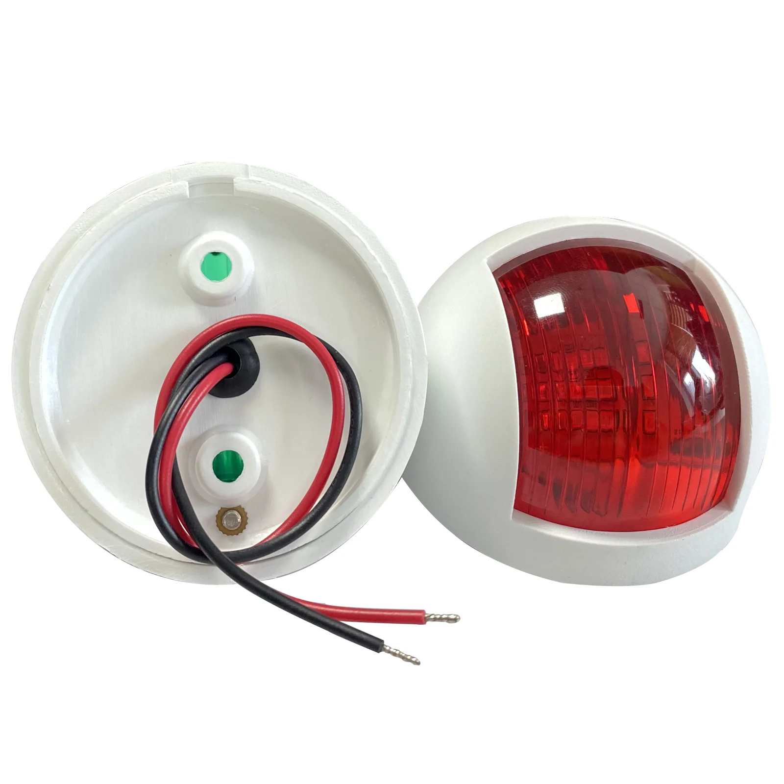 1Pair 12V White Nylon Red & Green Bow LED Navigation Light Boat Marine Indicator Spot Yacht Sailing Lamp
