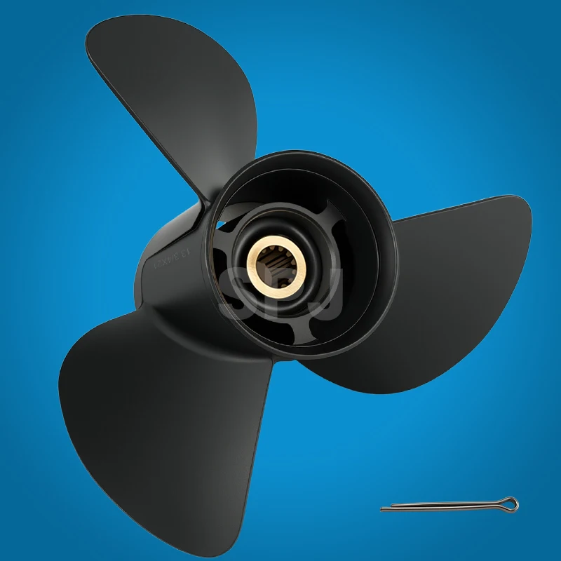 13 Tooth Spline 3-Blade Suzuki 60-140HP Aluminum Alloy Outboard Engine Propeller 13 3/4*17 Boat Props