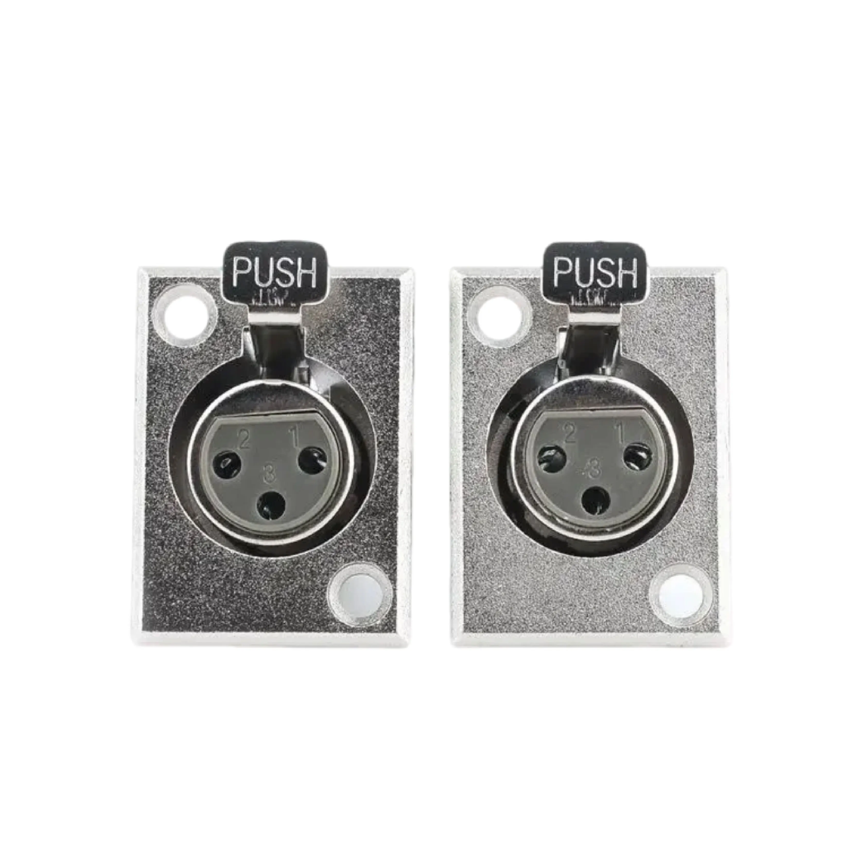 XLR Female Socket Panel Mount Mic Connector 3 Pin 4 Pin 5 Pin with Solder Terminals Zinc Alloy Construction