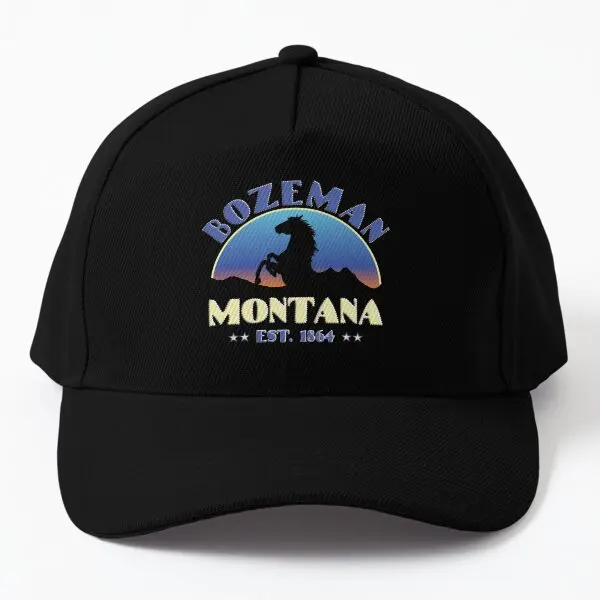 Bozeman Montana 1864  Baseball Cap Hat Snapback Czapka Casquette Hip Hop Sun Casual Summer Sport Solid Color Fish Bonnet  Women