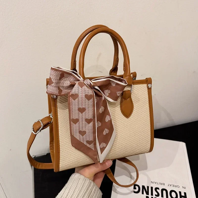 

2025 New Fashion Handbag - Korean Niche Silk Material, Shoulder/Crossbody/Armpit Three - Way Carry, Spacious Interior