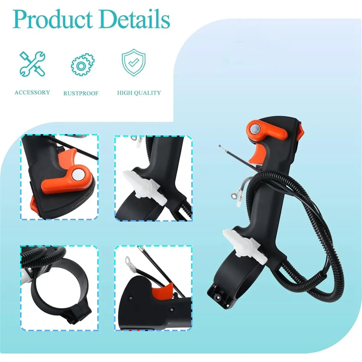 HOUSEHOLD*GOOD Blower Throttle Control Switch Cable Handle Assembly for BR420 BR380 BR340 SR420 Replace 42037901306,42037901307