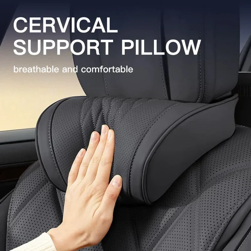 Car Headrest Neck Support Seat Lumbar Support Design S Class Soft Universal Adjustable Car Pillow Neck Rest Cushion High Quality
