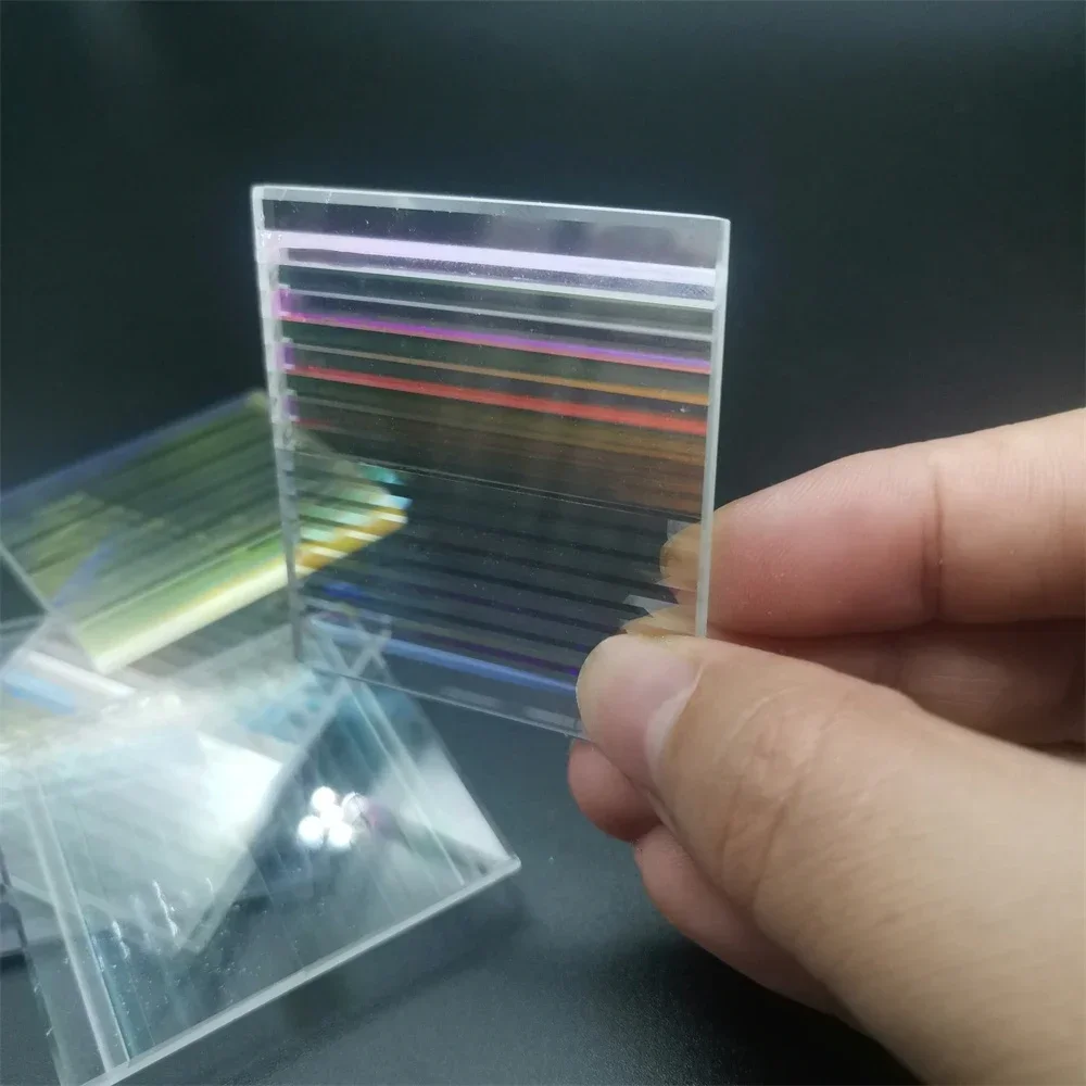 Rectangle Dichroic Prism 5pcs 25-50mm Defective Projector Prisms Decorative Optical Glass for Decoration Art DIY Design Research