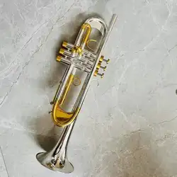 Real Pictures Bb Tune Trumpet Sliver Plated Brass Keys Professional Brass Instrument With Case Mouthpiece