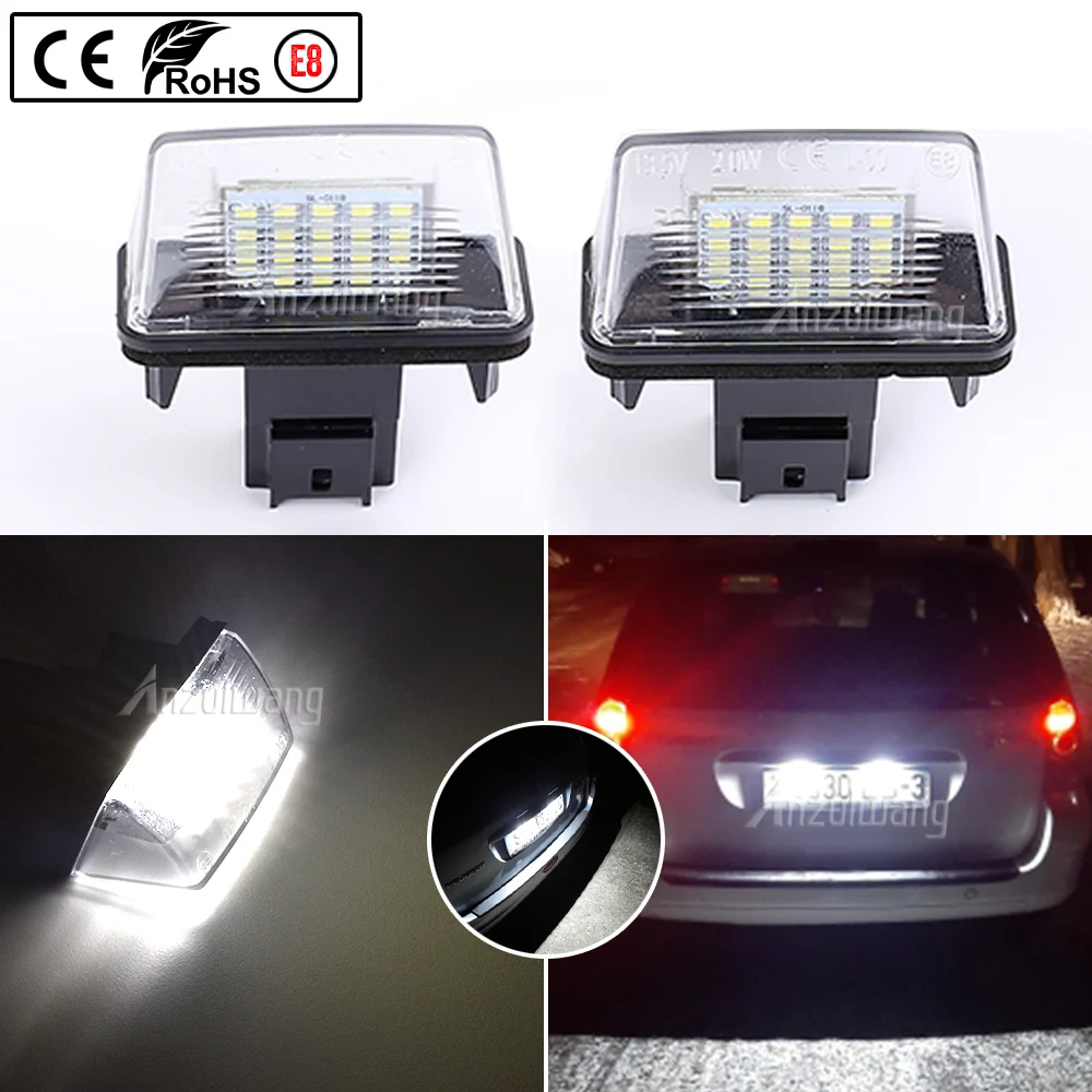 LED License Number Plate Lamp Light For Peugeot 206 207 306 307 308 406 407 Partner Tepee Citroen C3 C4 C5 BERLINGO SAXO XSARA