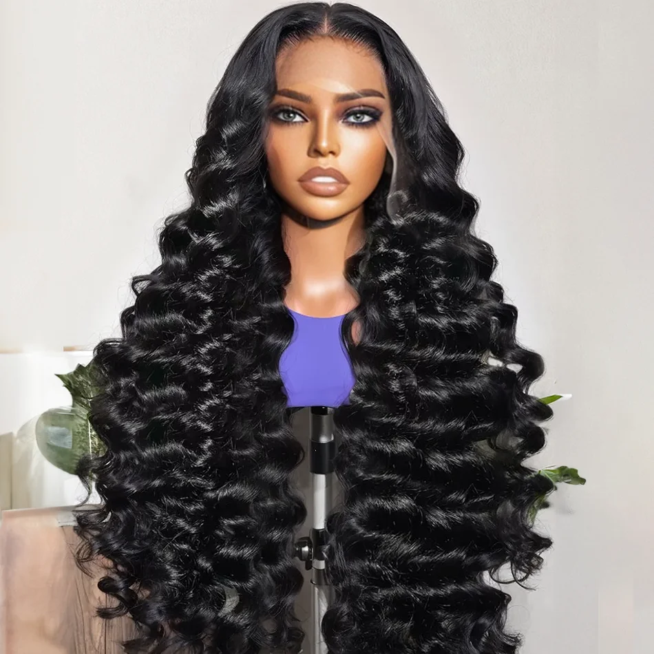 

250 Density Transparent HD Human Hair Wig 40 Inch Loose Deep Wave 13x4 Curly Lace Front 13x6 Water Wave Lace Frontal Wigs